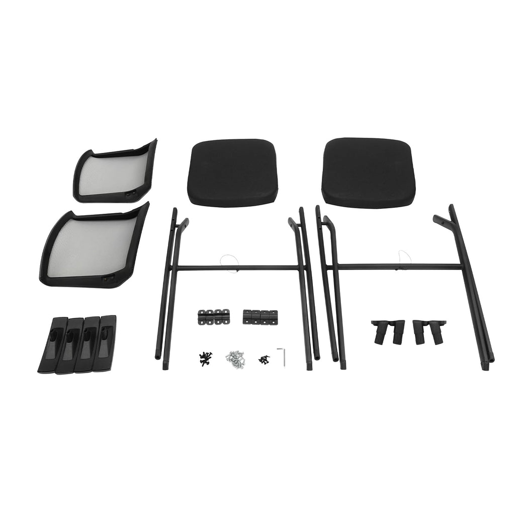 Grey Mesh Back Stacking Arm Chairs V39074