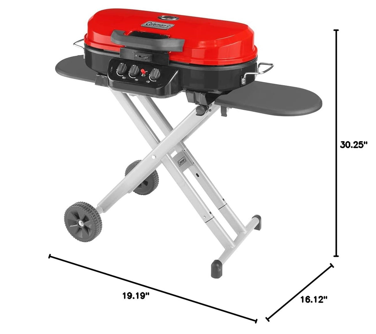 Portable Propane Grill, 3 Burners, Red Z5932