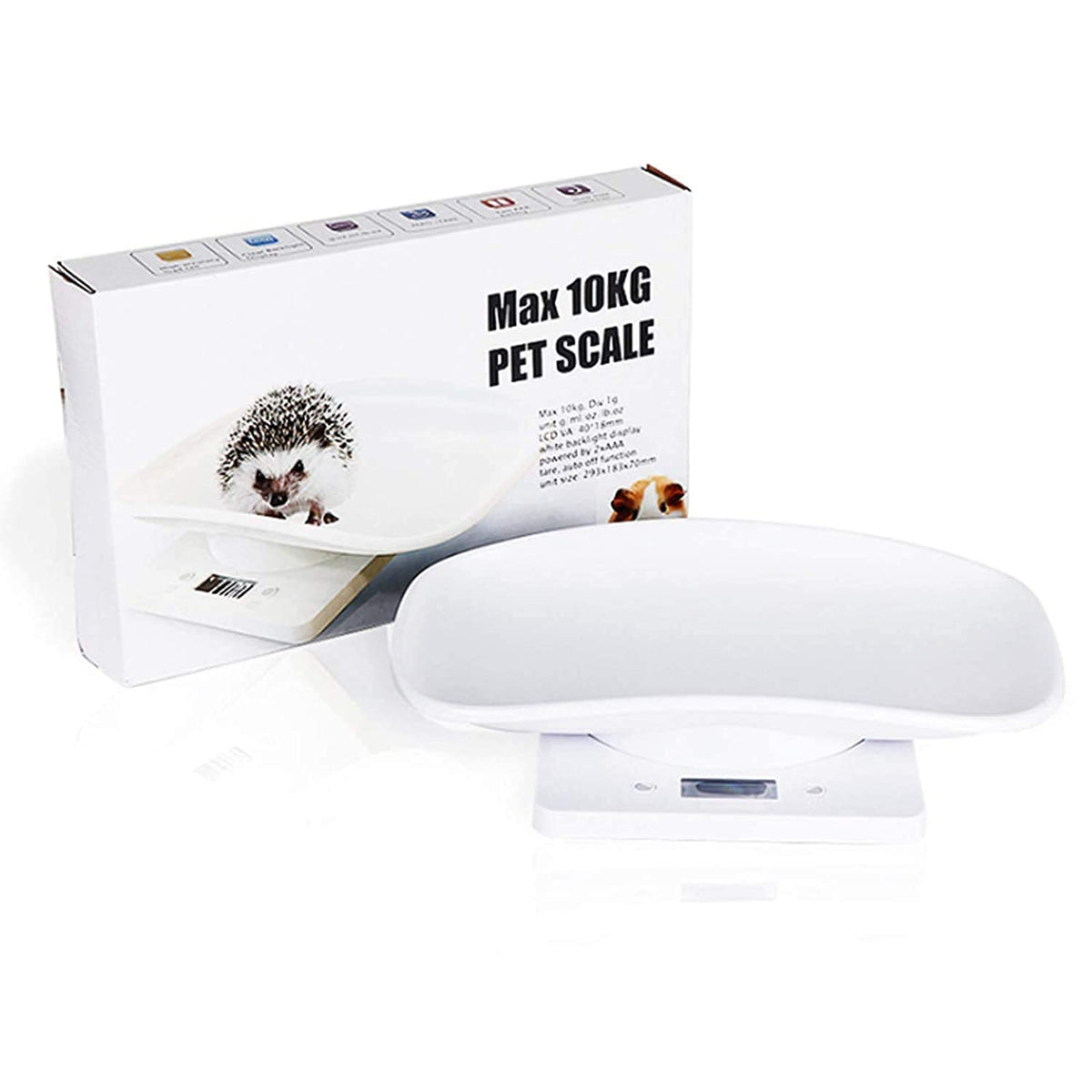 Digital Pet Scale 22 lbs Capacity White A9100