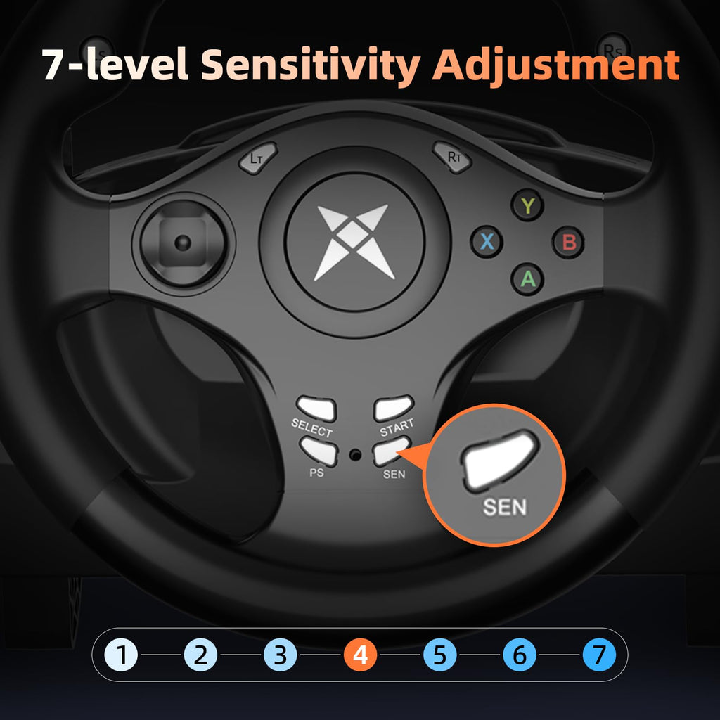 Gaming Steering Wheel with Pedals K429