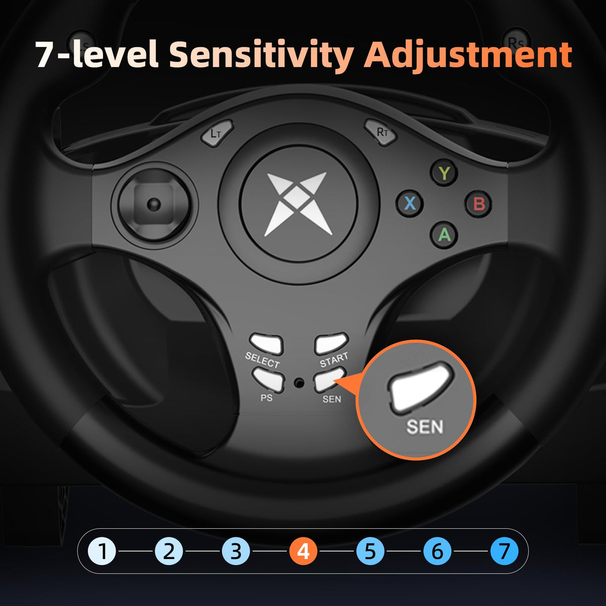 Gaming Steering Wheel with Pedals K429