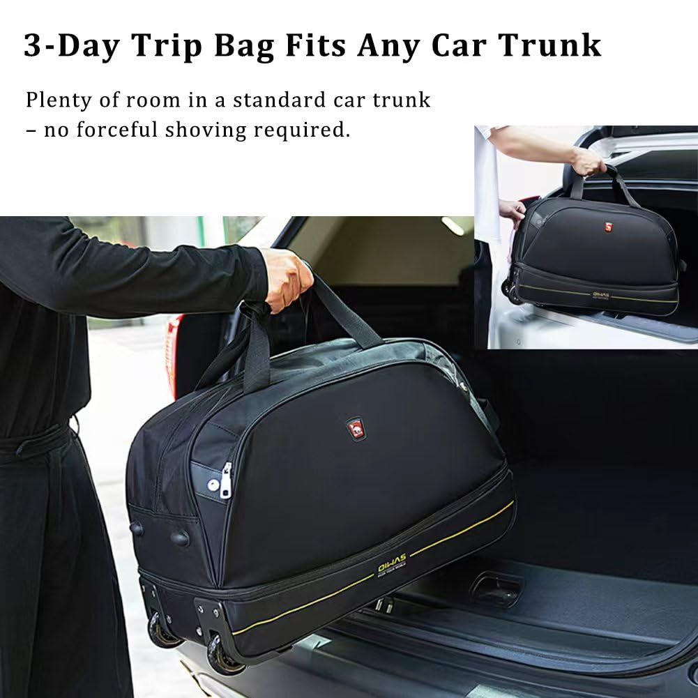 Rolling Duffle Bag with Wheels, 22 inch Carry On Bag H35187