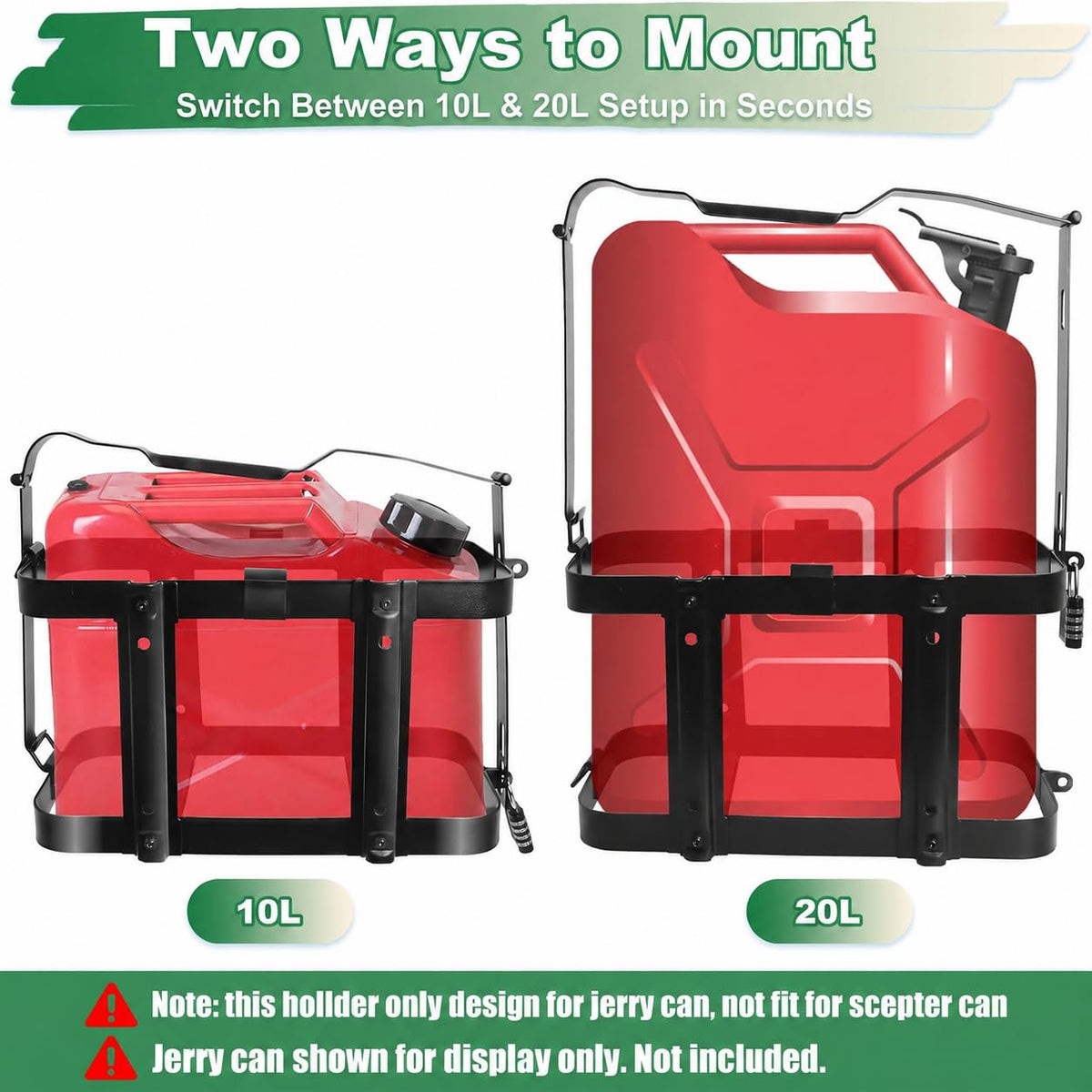 Gas Can Holder Rack with Combination Lock, 5 Gallon X548