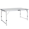4ft Lightweight Portable Folding Camping Table with Adjustable Heights T696525