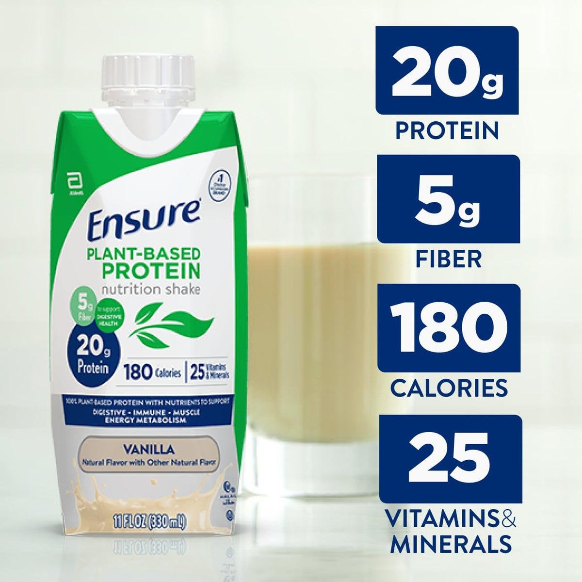 Vanilla Plant-Based Vegan Protein Nutrition Shake 12 Pack G111594
