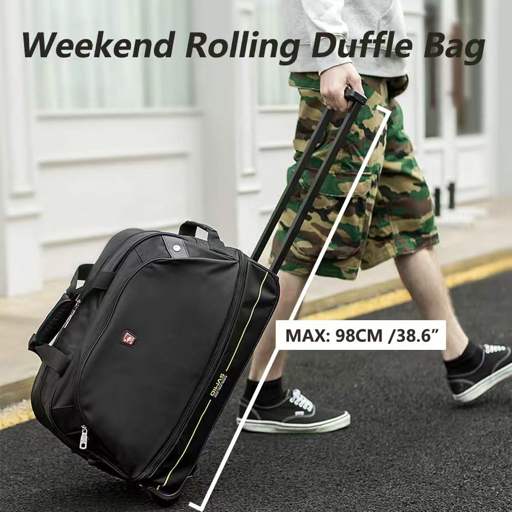 Rolling Duffle Bag with Wheels, 22 inch Carry On Bag H35187