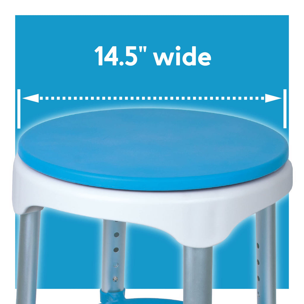 Adjustable Rotating Bath and Shower Stool with Storage Tray H531