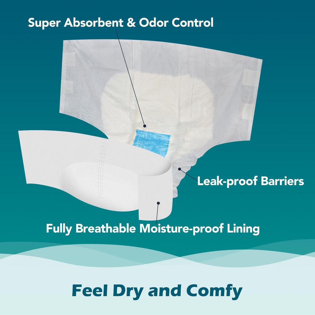 Adult Diapers with Tabs, L, 12 Count M776
