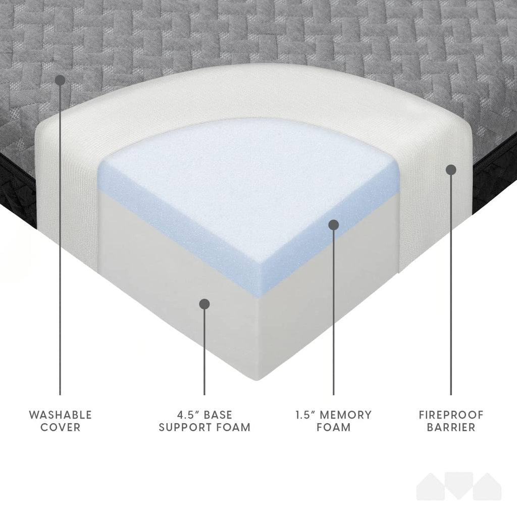 Memory Foam Tri Folding Mattress with Waterproof Washable Cover V5420