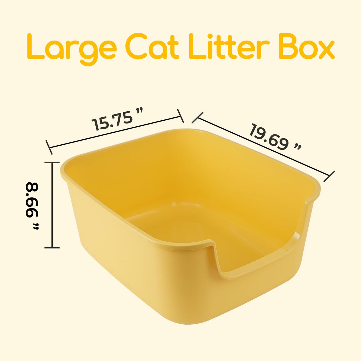 Large High Sides Cat Litter Box F575128