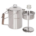 9 Cup Stainless Steel Coffee Pot with Wood Handle N87497