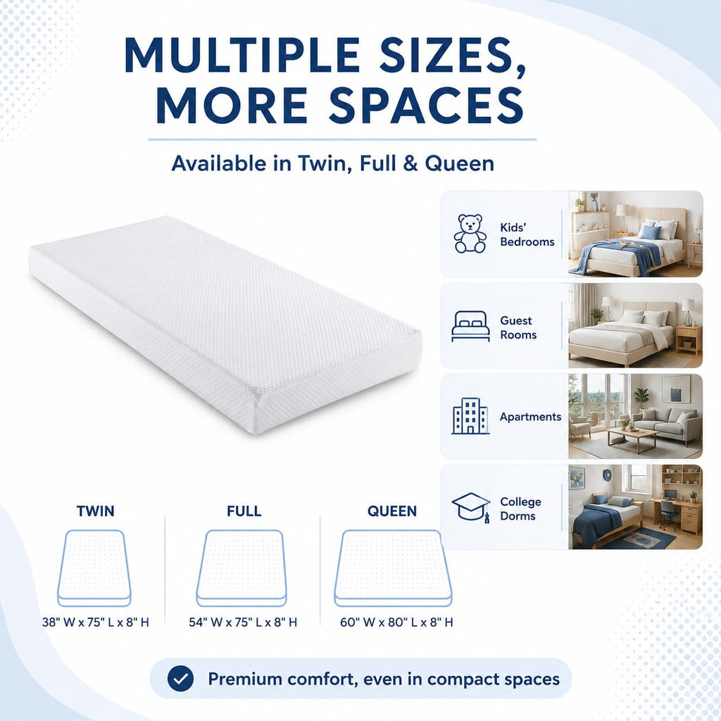 8 Inch Twin Memory Foam Mattress I258