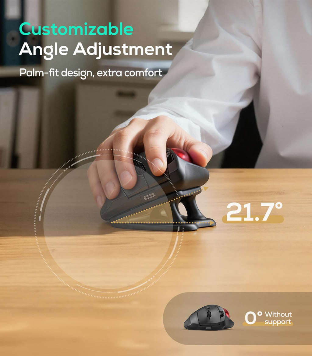 Wireless Ergonomic Trackball Mouse H6368