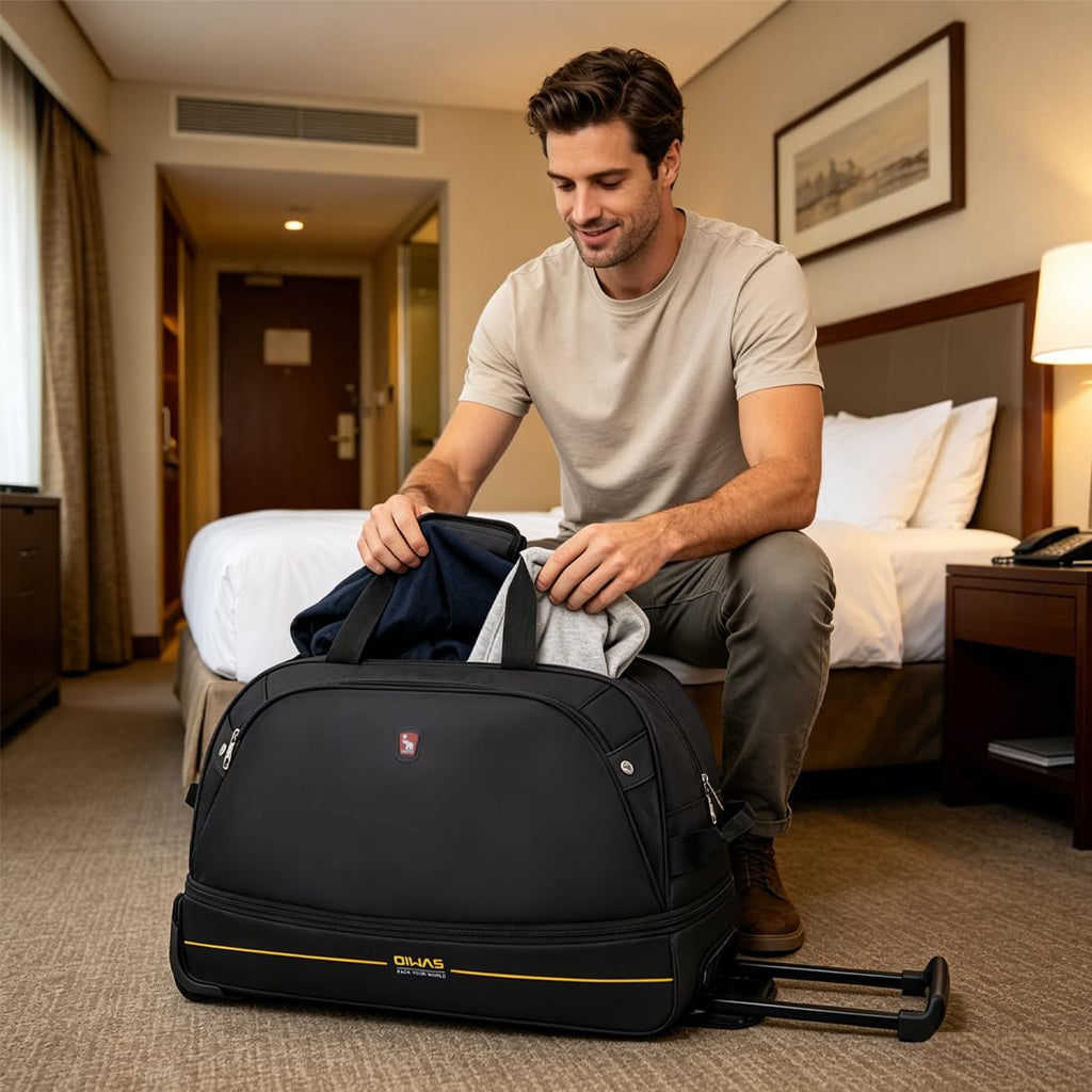 Rolling Duffle Bag with Wheels, 22 inch Carry On Bag H35187