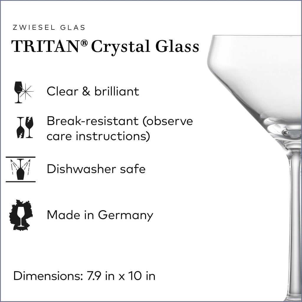 Martini Glass Set of 6 Dishwasher-Safe Tritan Crystal 12.3 Ounce R4925