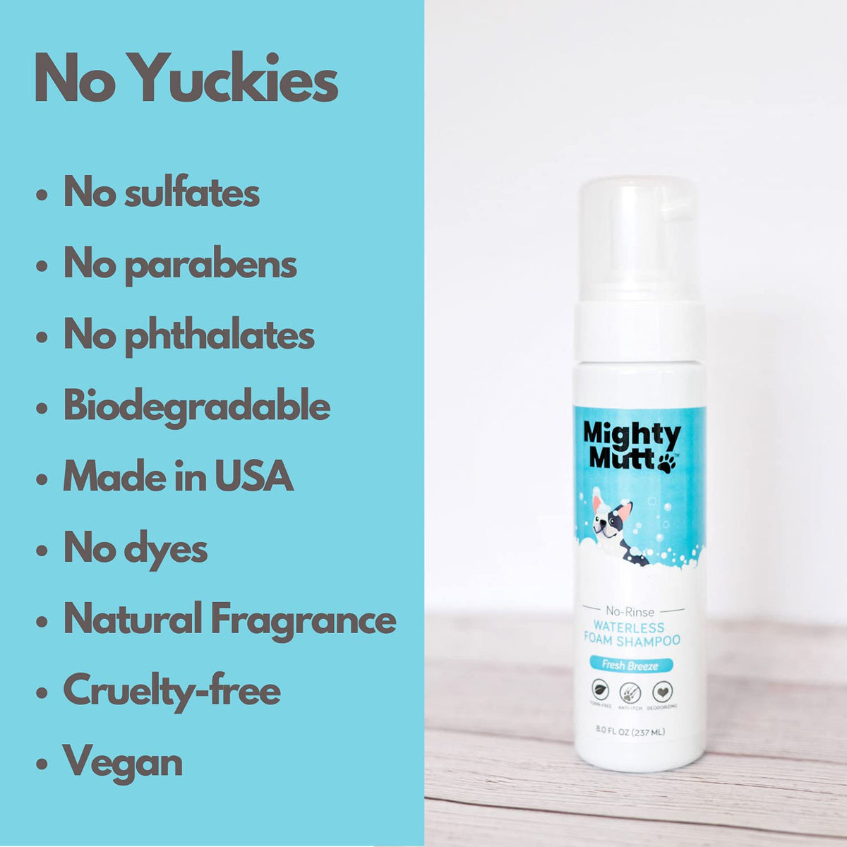 Hypoallergenic Waterless Dog Shampoo 8 fl oz K174