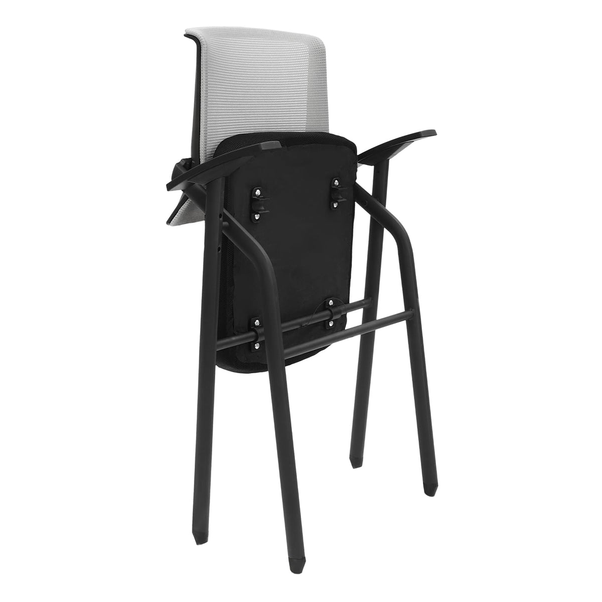 Grey Mesh Back Stacking Arm Chairs V39074