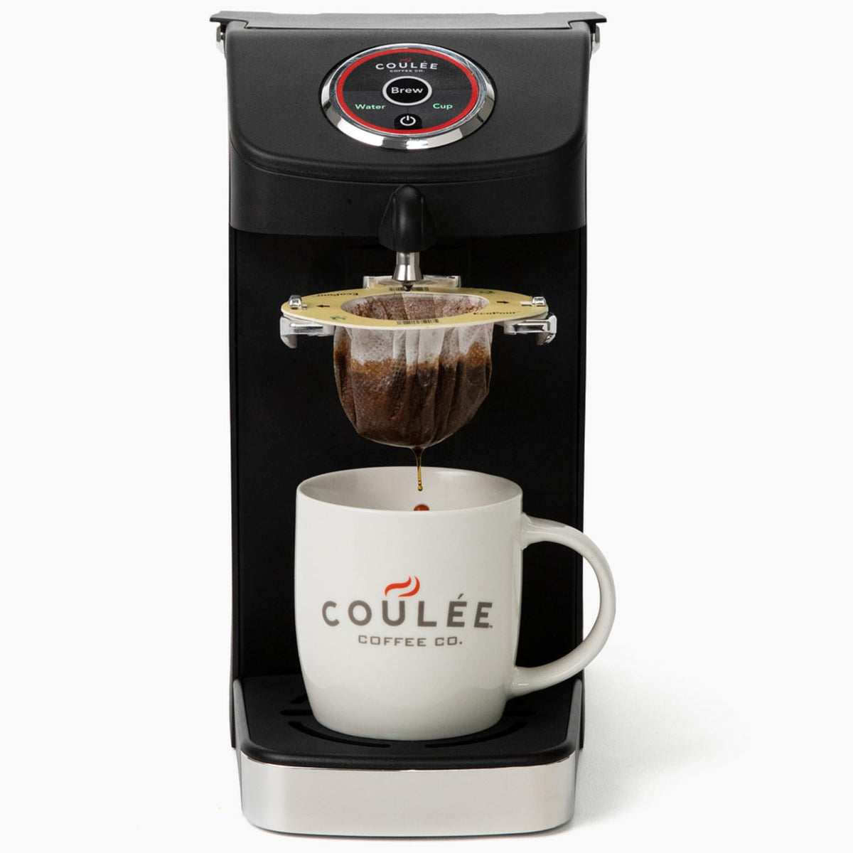 Single Serve Pour Over Coffee Maker Stainless Steel Black G668