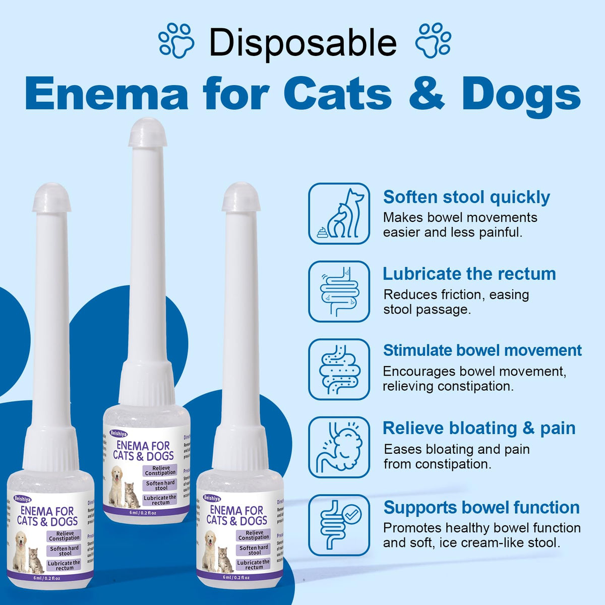 Disposable Enema for Cats & Dogs 6 mL Syringe 3 Pack V252639