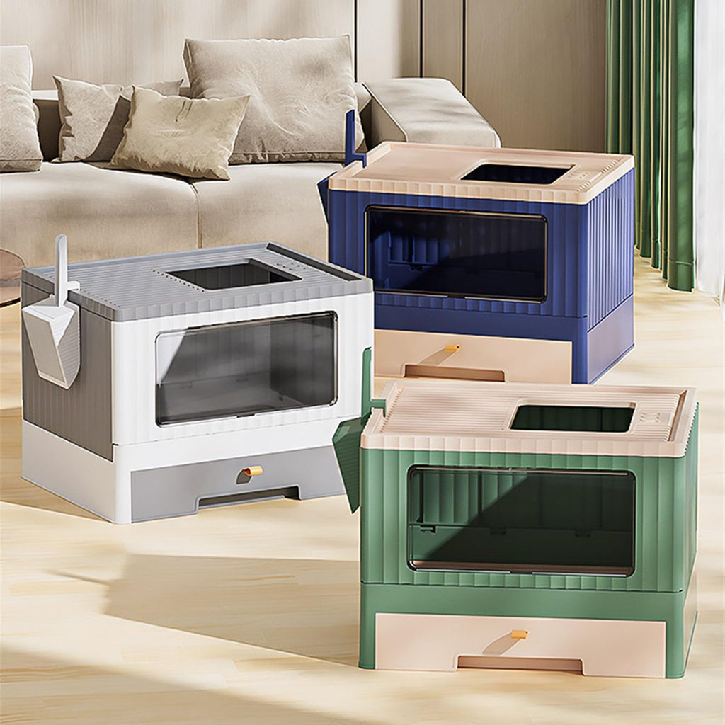Foldable Cat Litter Box with Lid C596147