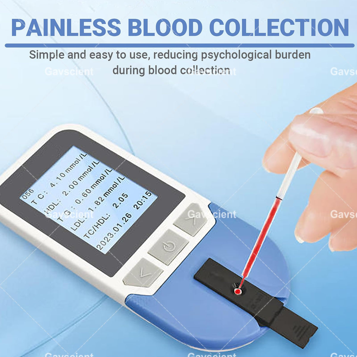 5 in 1 Lipid Test Meter Cholesterol Monitor Kit with 25 Strips C670