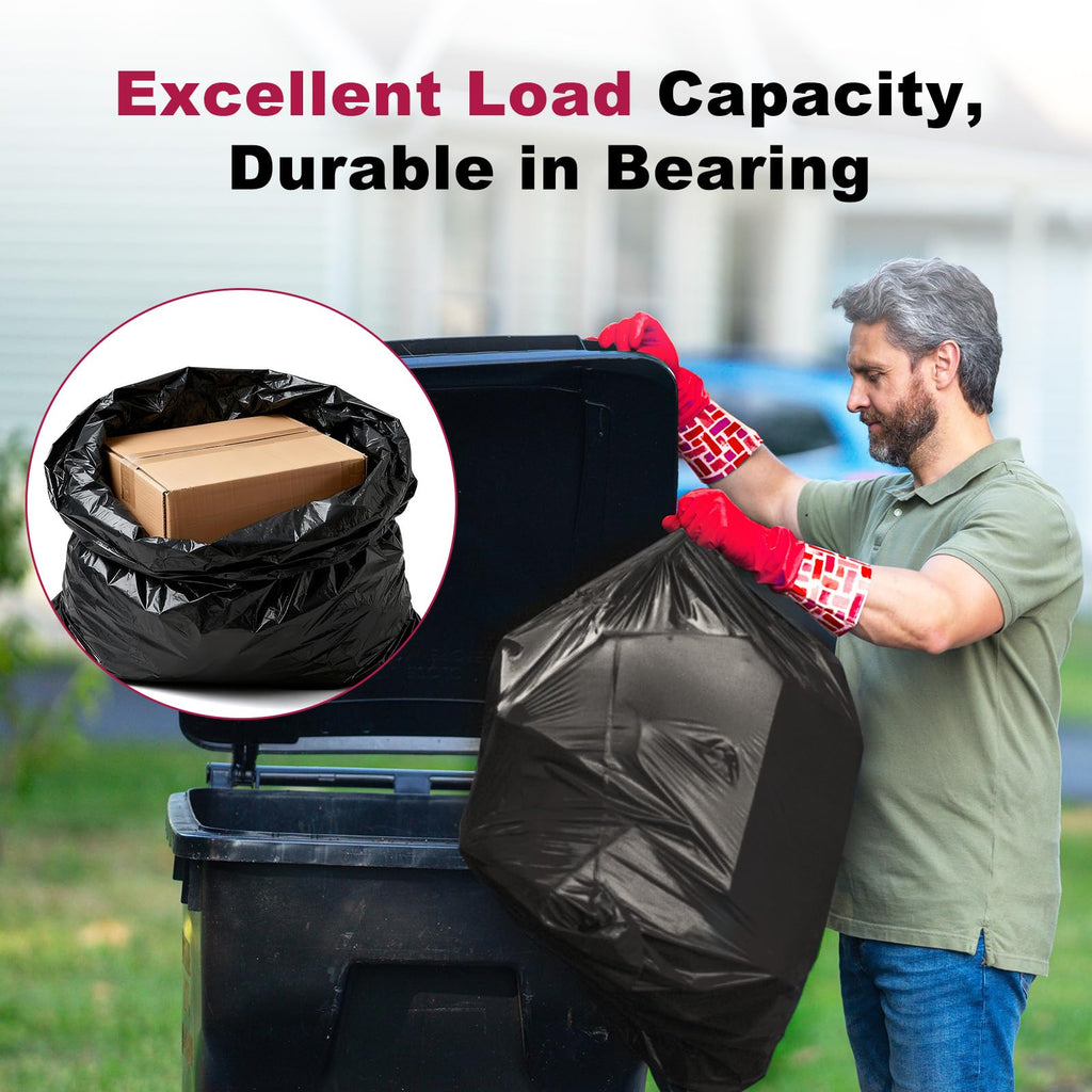40-45 Gallon Heavy Duty Trash Bags, Pack of 100 W252956