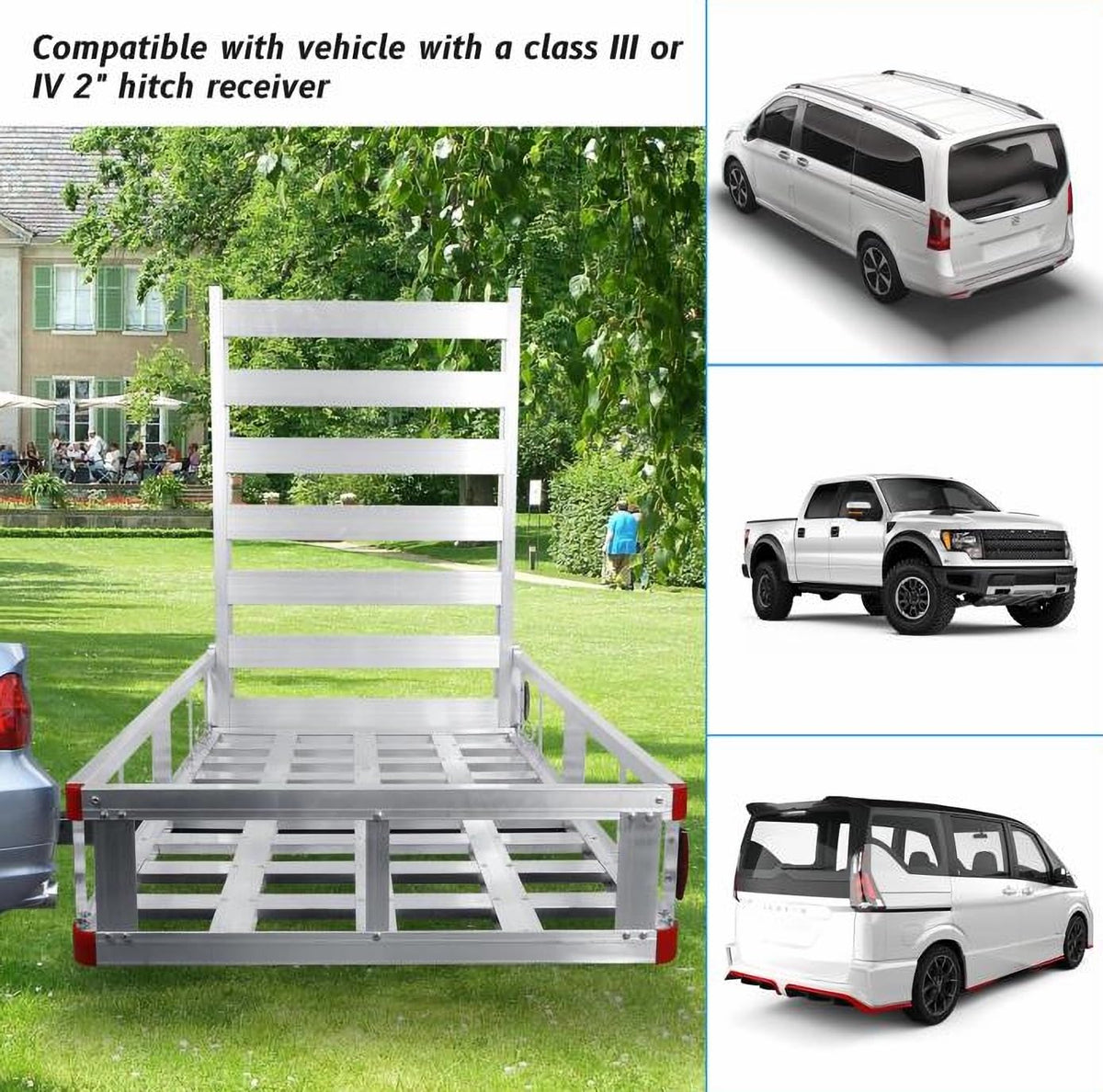 Aluminum Cargo Carrier with 50" Loading Ramp D617457