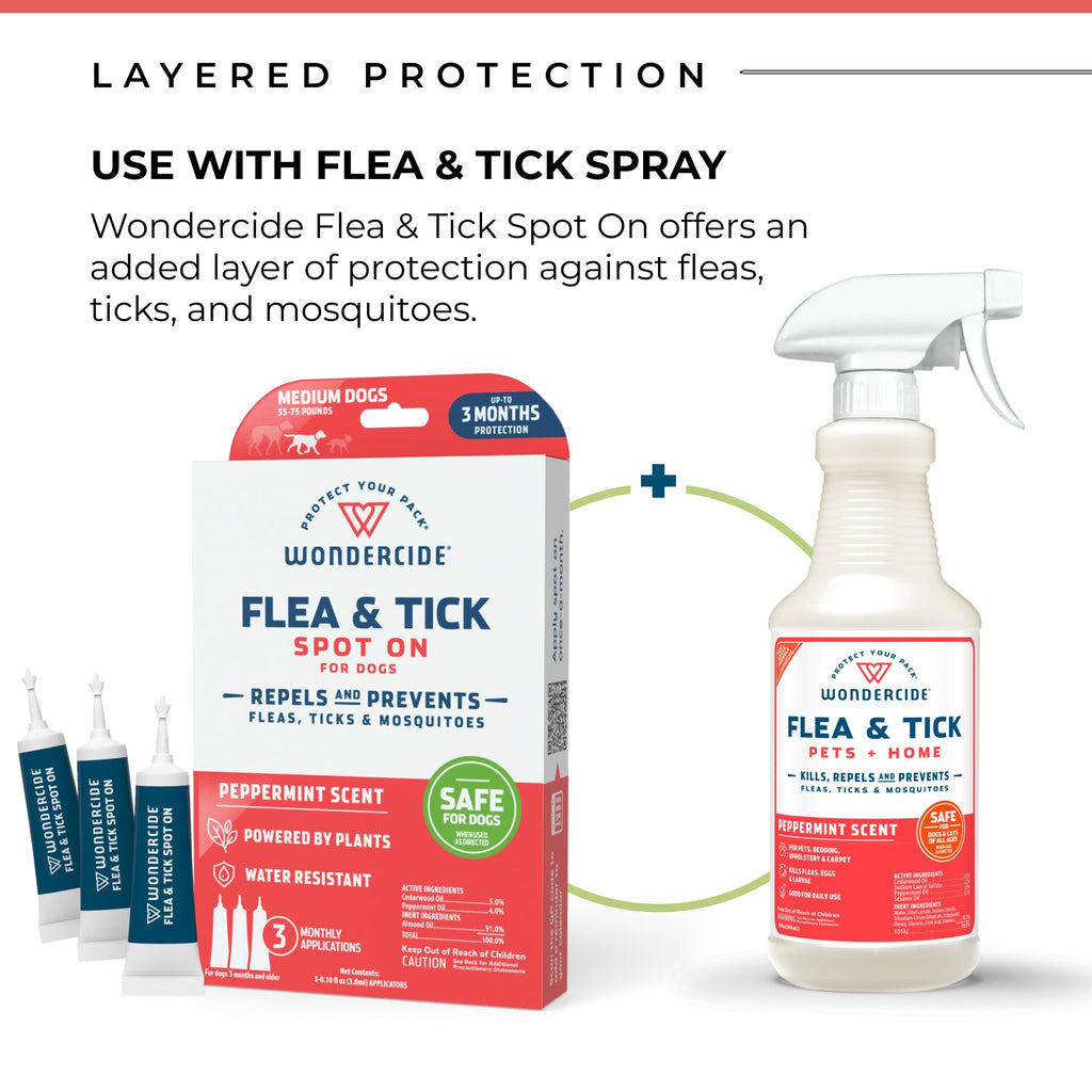 Flea Tick & Mosquito Dog Spot On Medium 3 Tubes of 0.10 oz D9319