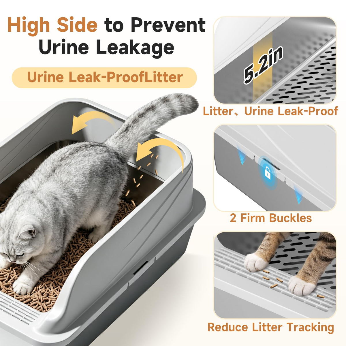 Stainless Steel Sifting Litter Box P1823