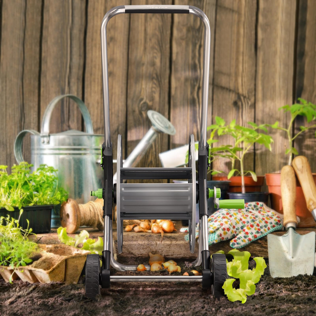 Garden Hose Reel Cart B9291