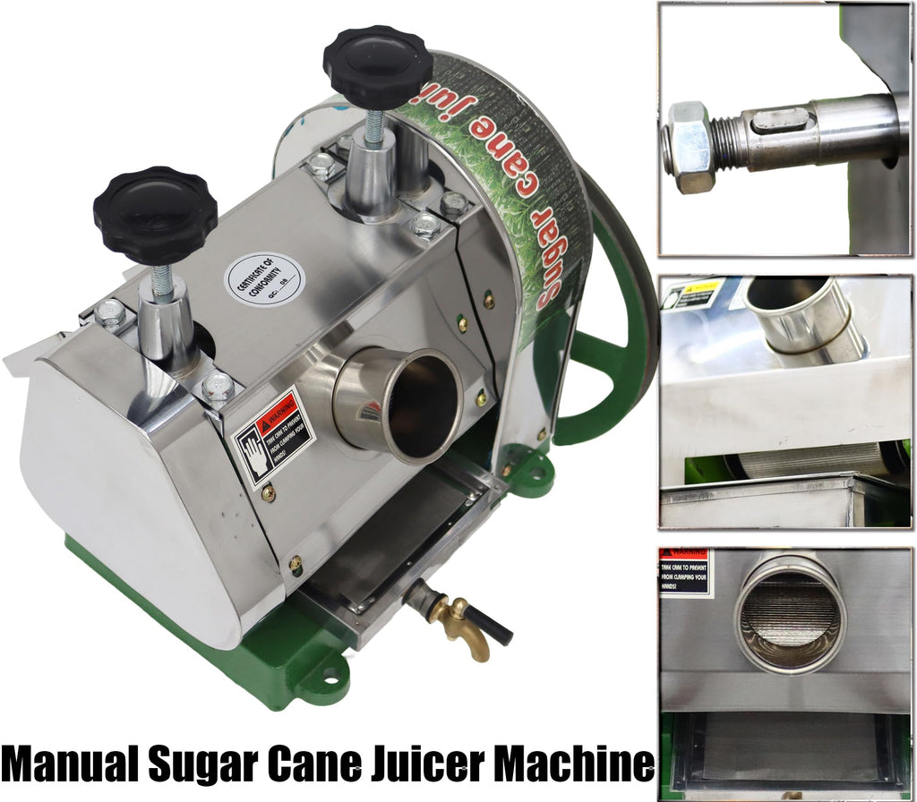 Manual Sugar Cane Juicer Machine with 2 Peeling Knives Z919839