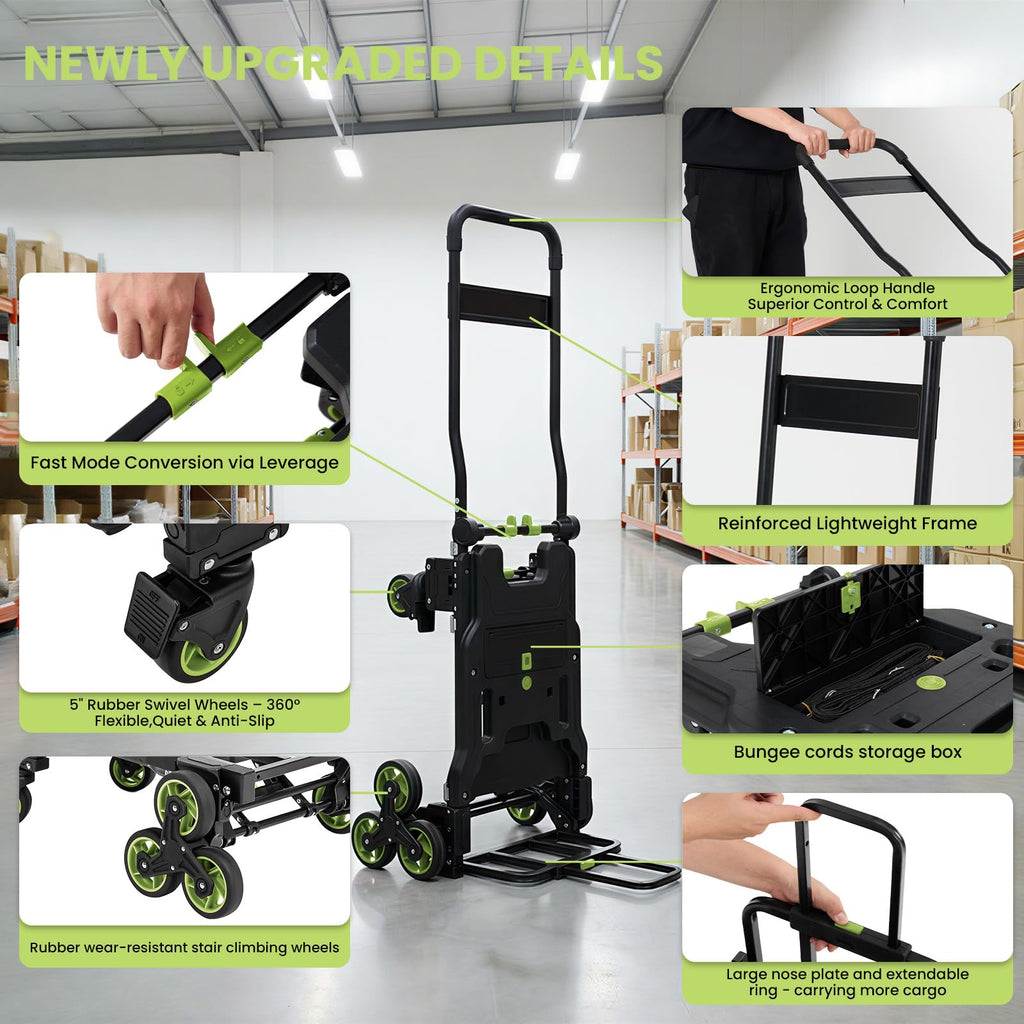 3 in 1 Convertible Folding Hand Truck with Brakes O975973