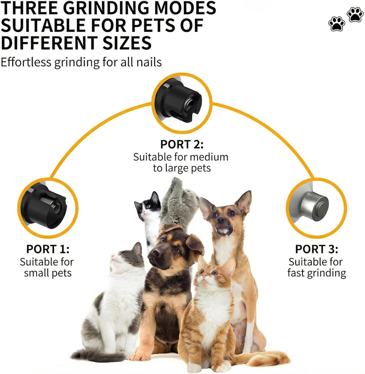 Electric Pet Nail Trimmer with LED Light 3-Speed K817178
