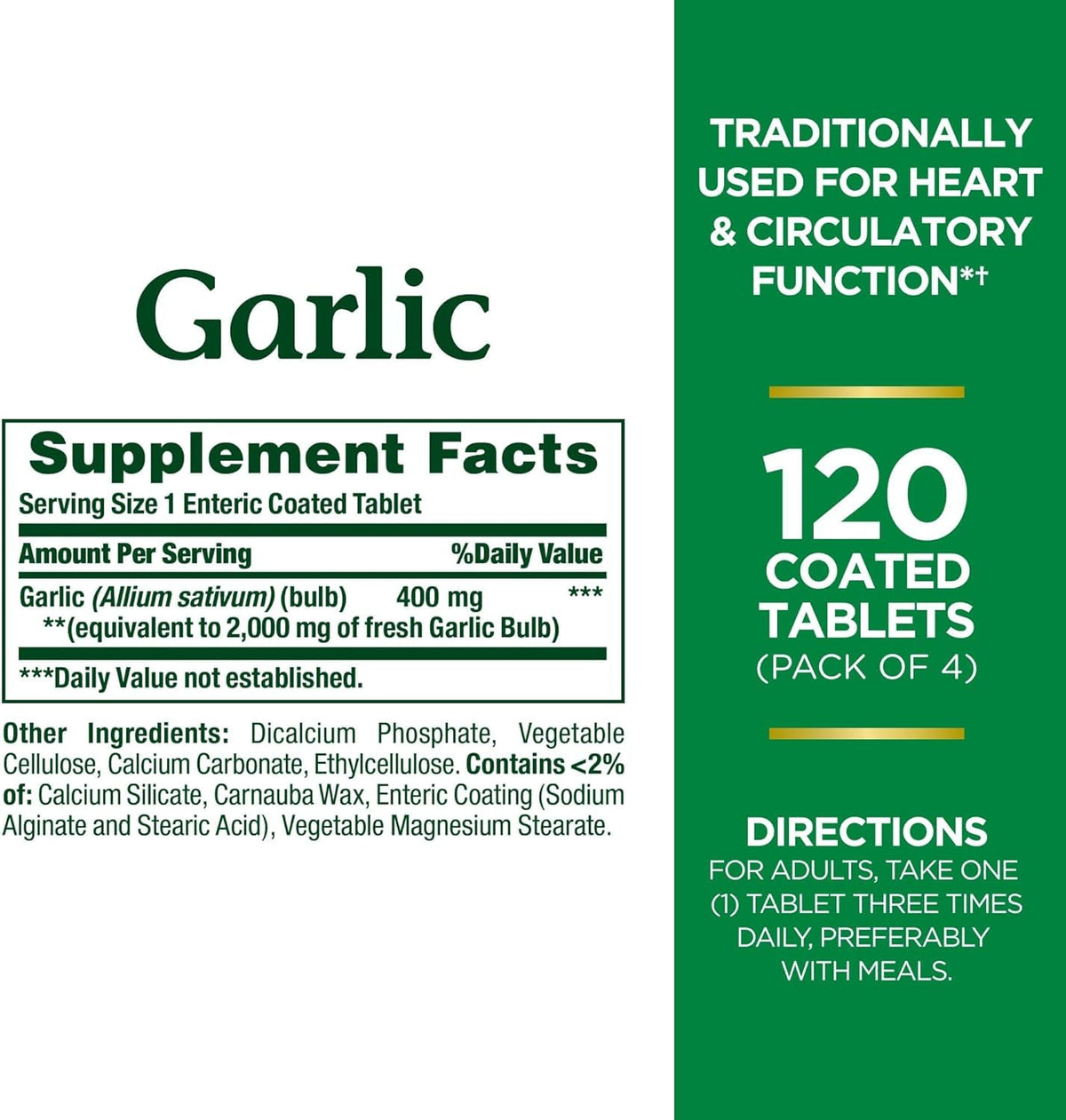 Garlic Tablets 2000mg 120 Count R498