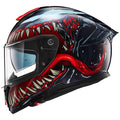 Full Face Dual Visor Motorcycle Helmet with Rear Wing Z816