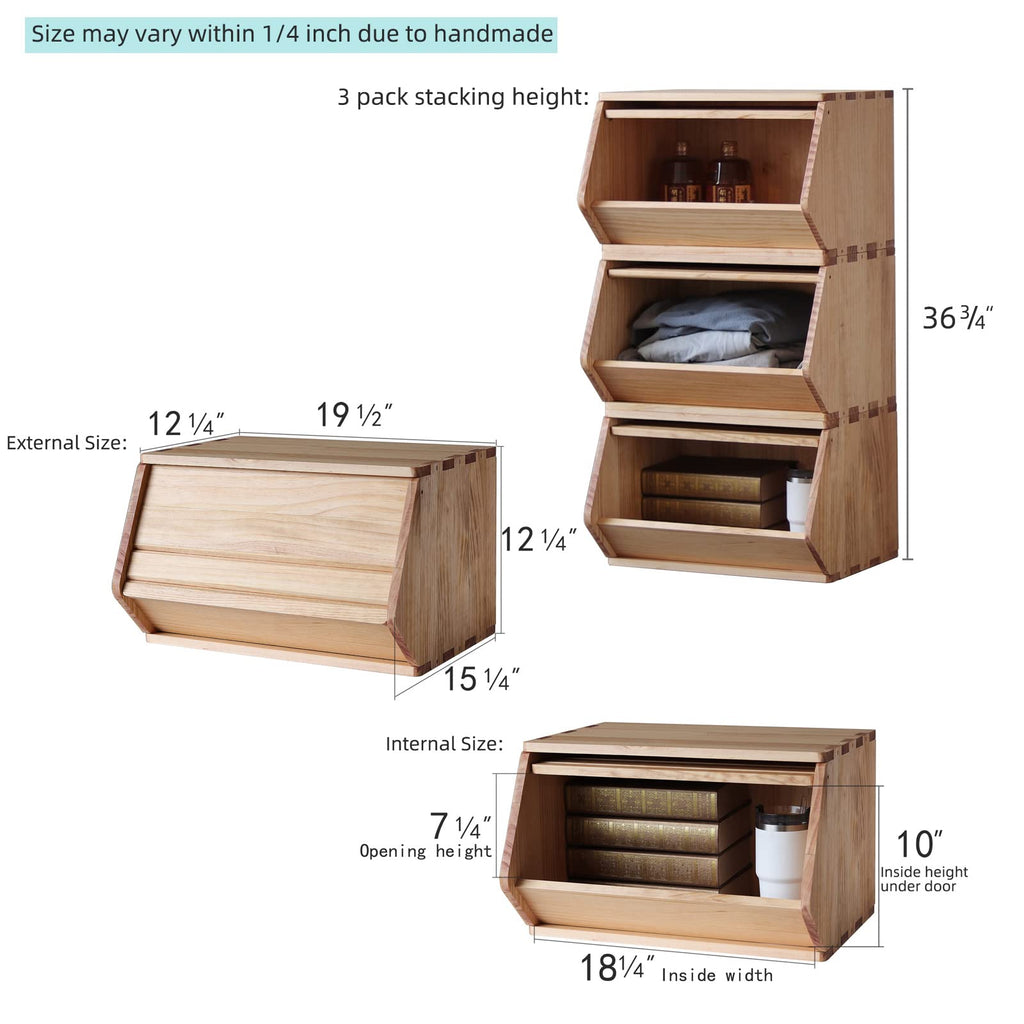 Solid Wood Storage Chests with Lids N772223