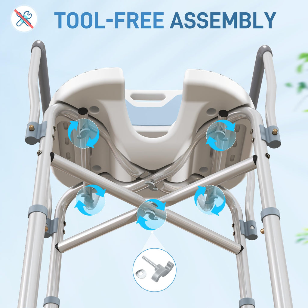 Padded Shower Chair with Arms and Back M18152