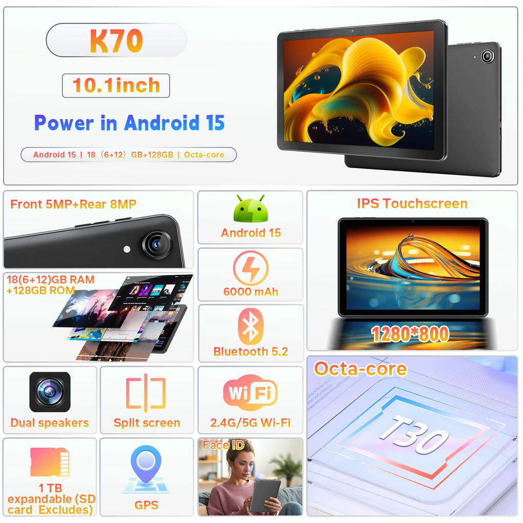 Android Tablet 10 Inch Black S773