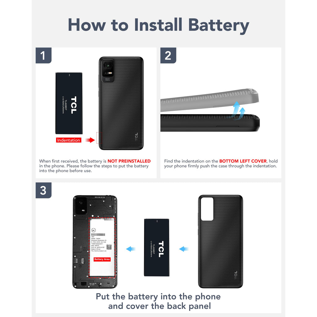 Unlocked Smartphone with 6.0" HD+ Display, 3+32GB, 3000mAh Battery, Android 13, Space Black W44942