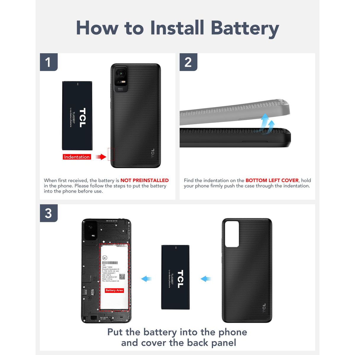Unlocked Smartphone with 6.0" HD+ Display, 3+32GB, 3000mAh Battery, Android 13, Space Black W44942