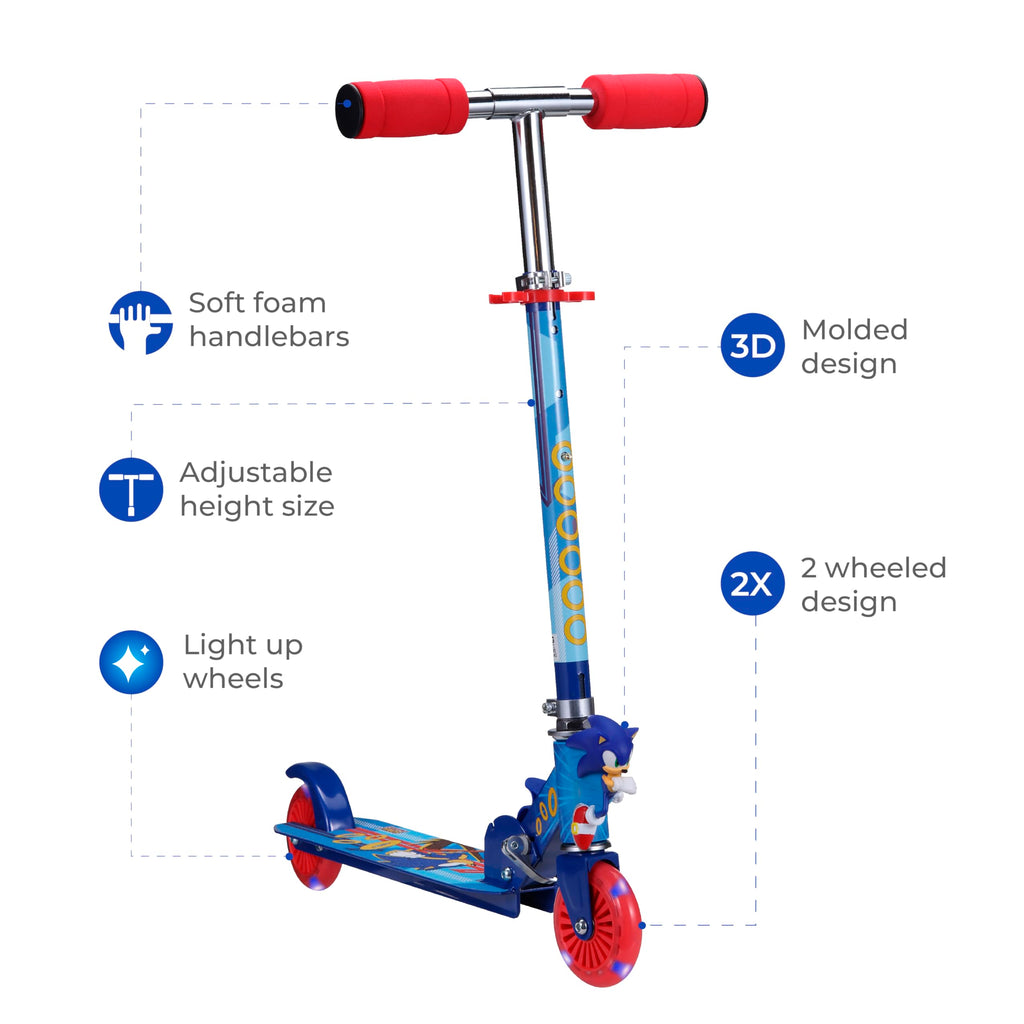 2 Wheel Foldable Kids Kick Scooter with LED Wheels I33363