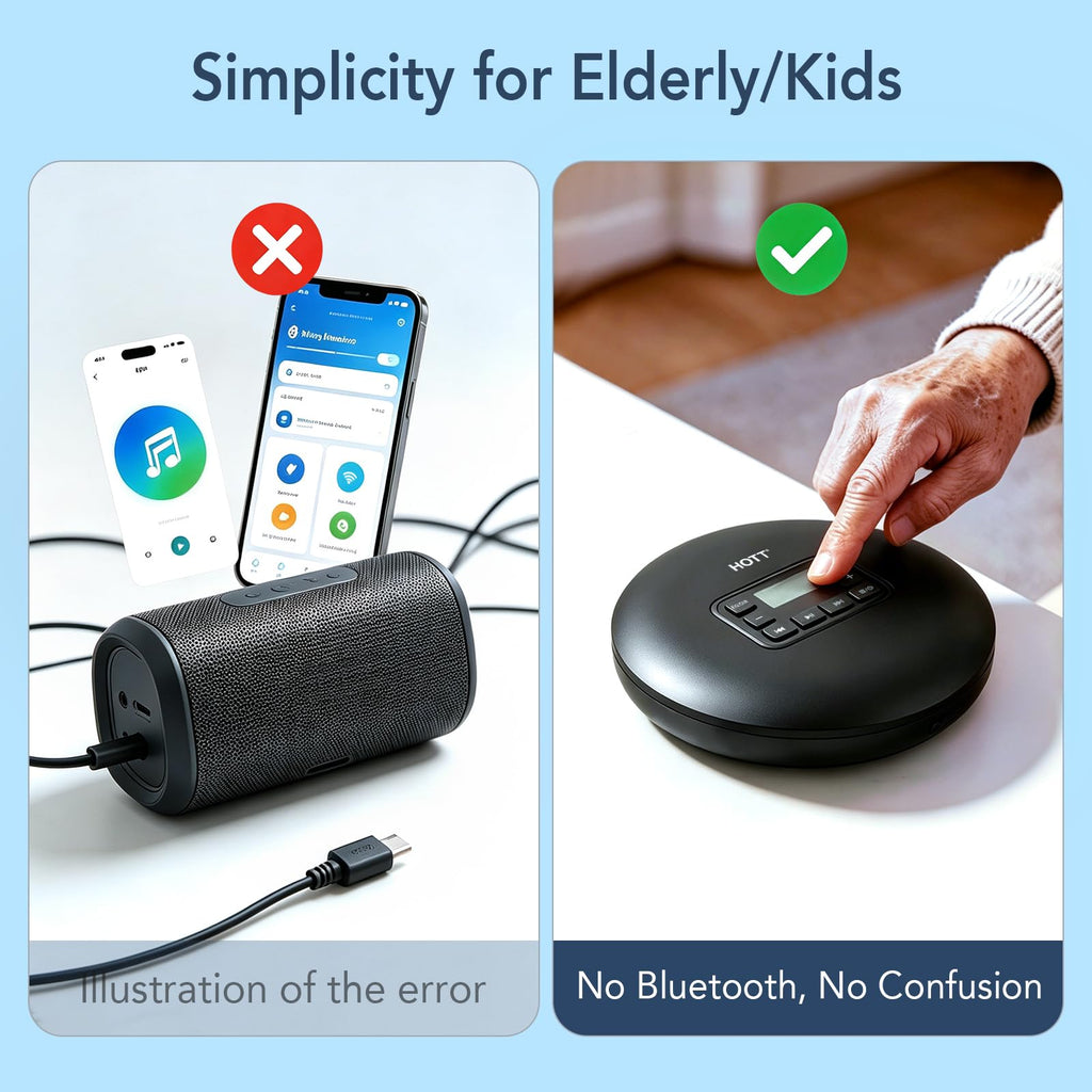 Portable CD Player with Anti-Skip Protection X941345