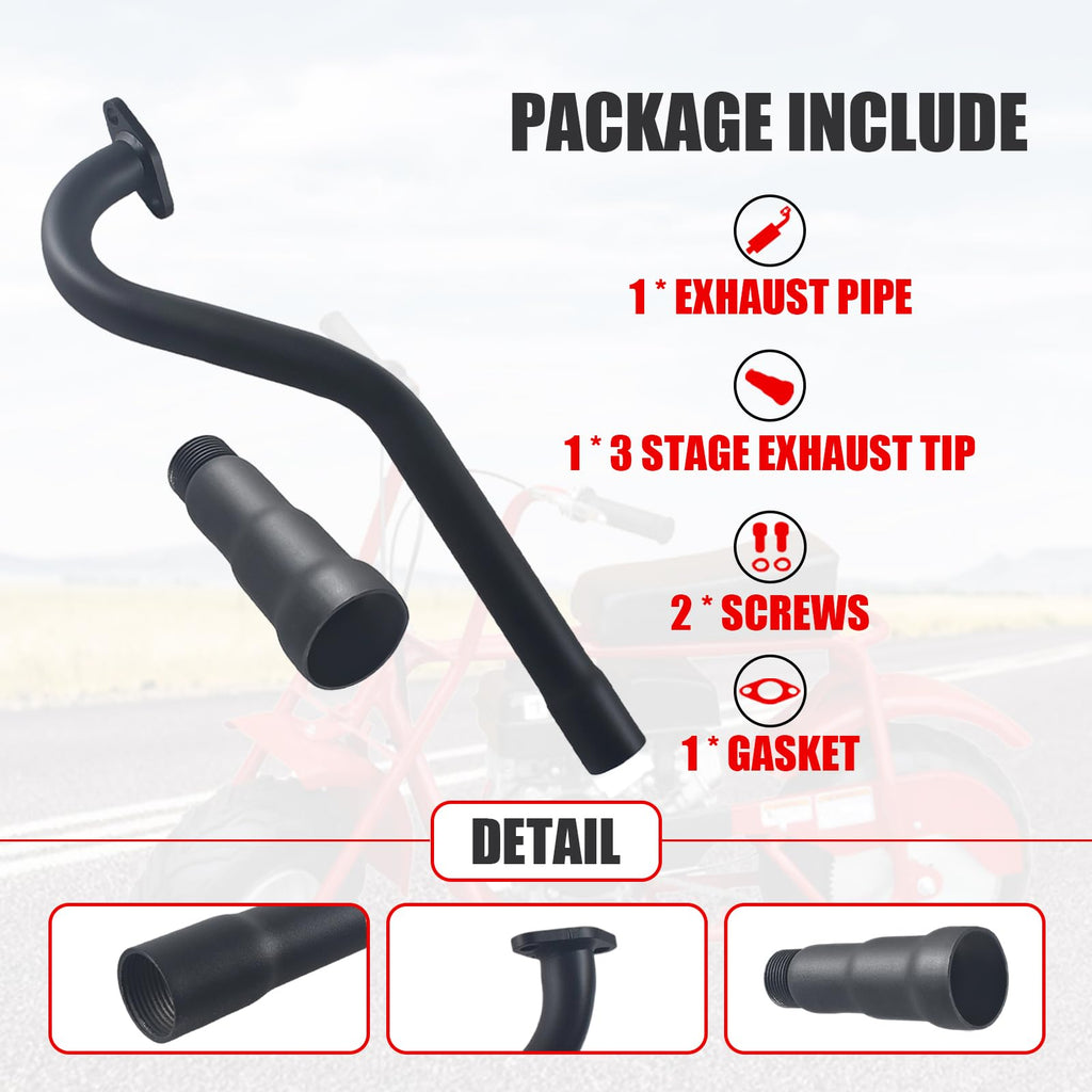 Mini Bike Exhaust Pipe Muffler Black W977189