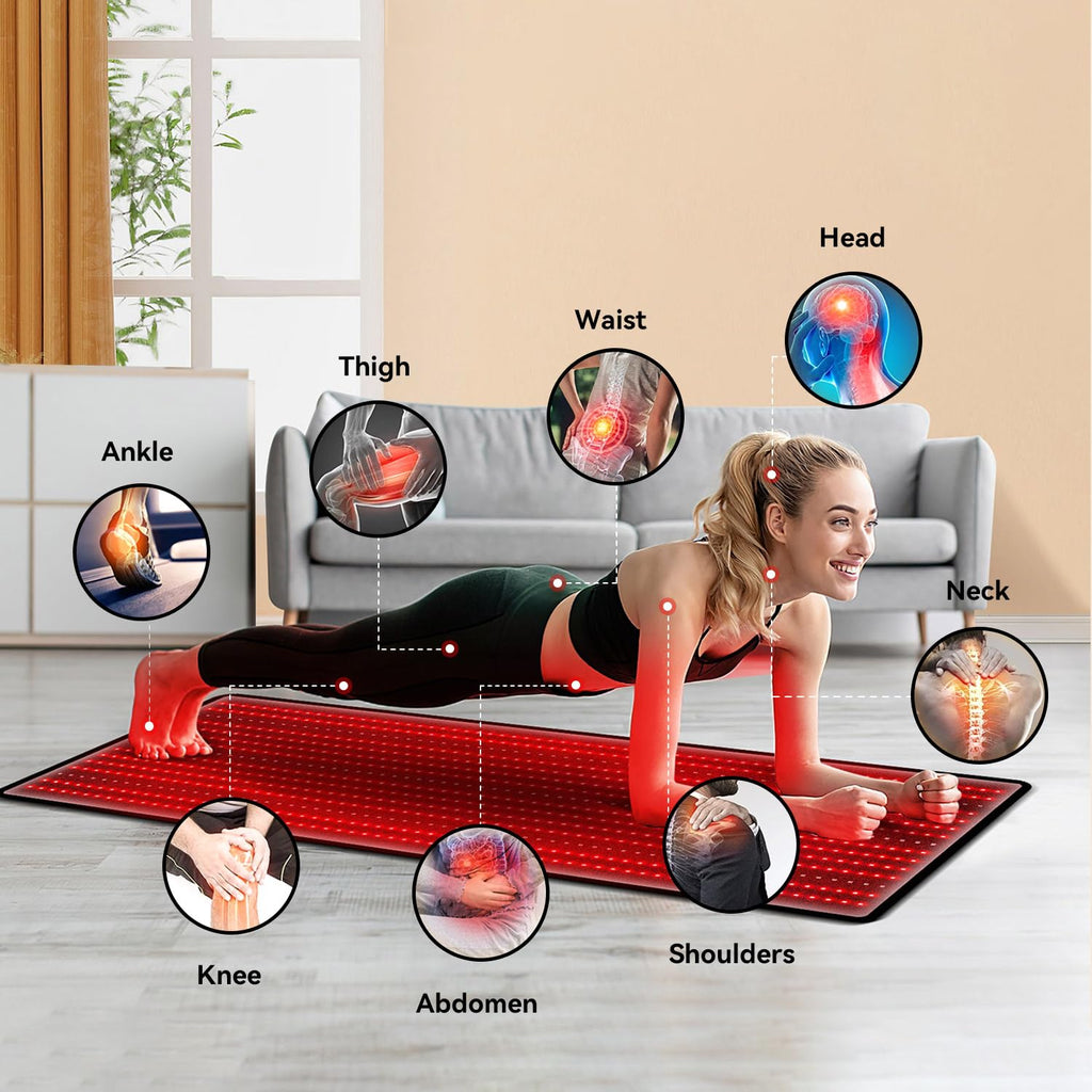Red Light Therapy Mat 3840pcs LED 660nm 850nm 71''x 32'' N2723