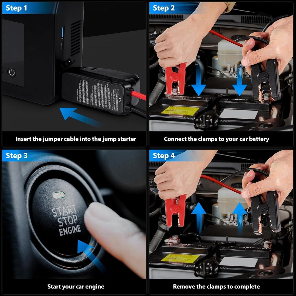 Portable Jump Starter with Air Compressor R7596