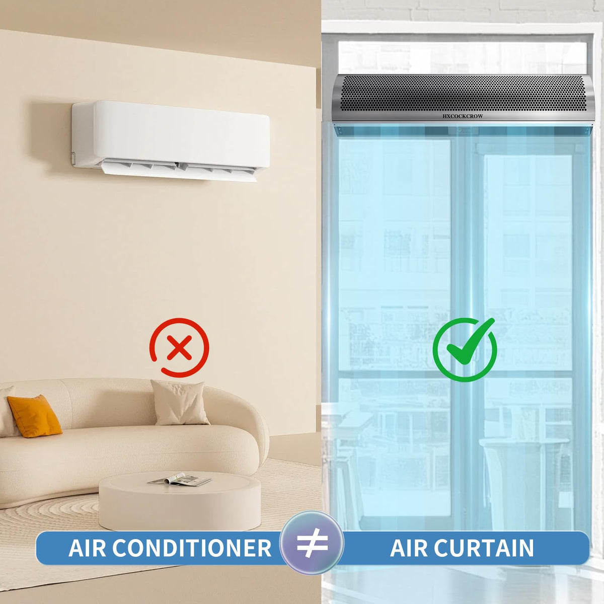 36 Inch Stainless Steel Air Curtain Door Fan M224
