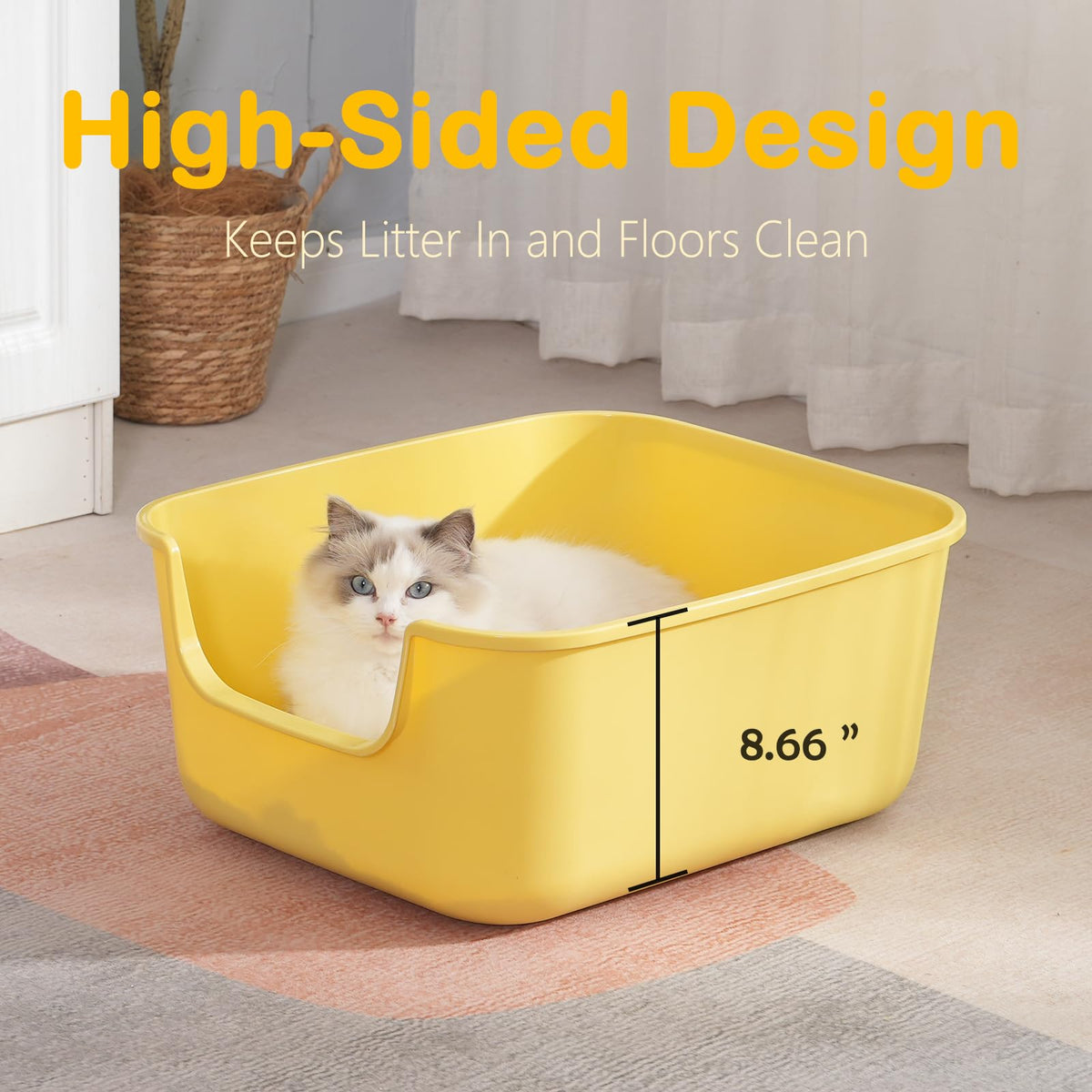 Large High Sides Cat Litter Box F575128