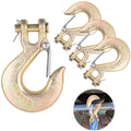 4-Pack 3/8-Inch Clevis Slip Hooks with Safety Latch O7651
