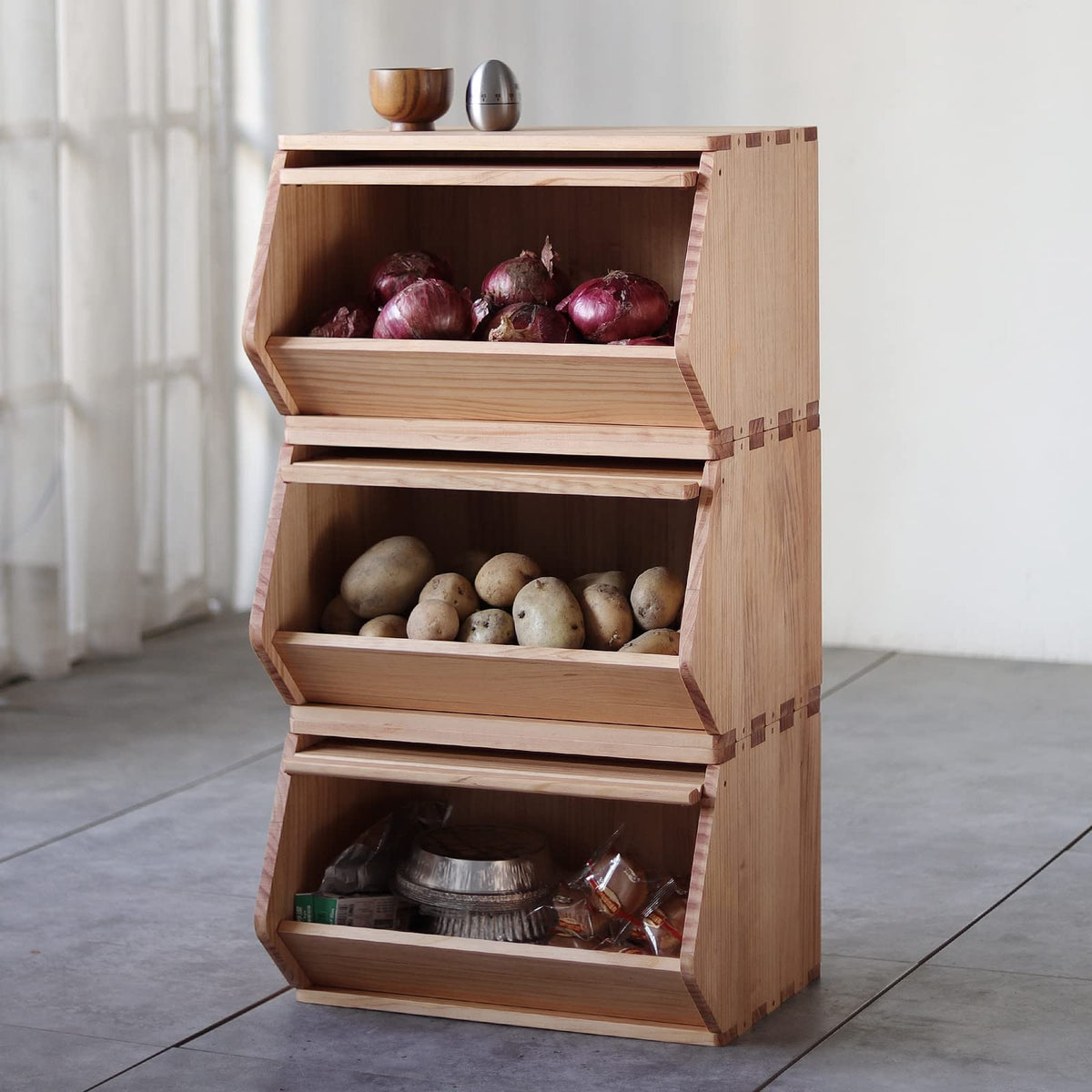 Solid Wood Storage Chests with Lids N772223