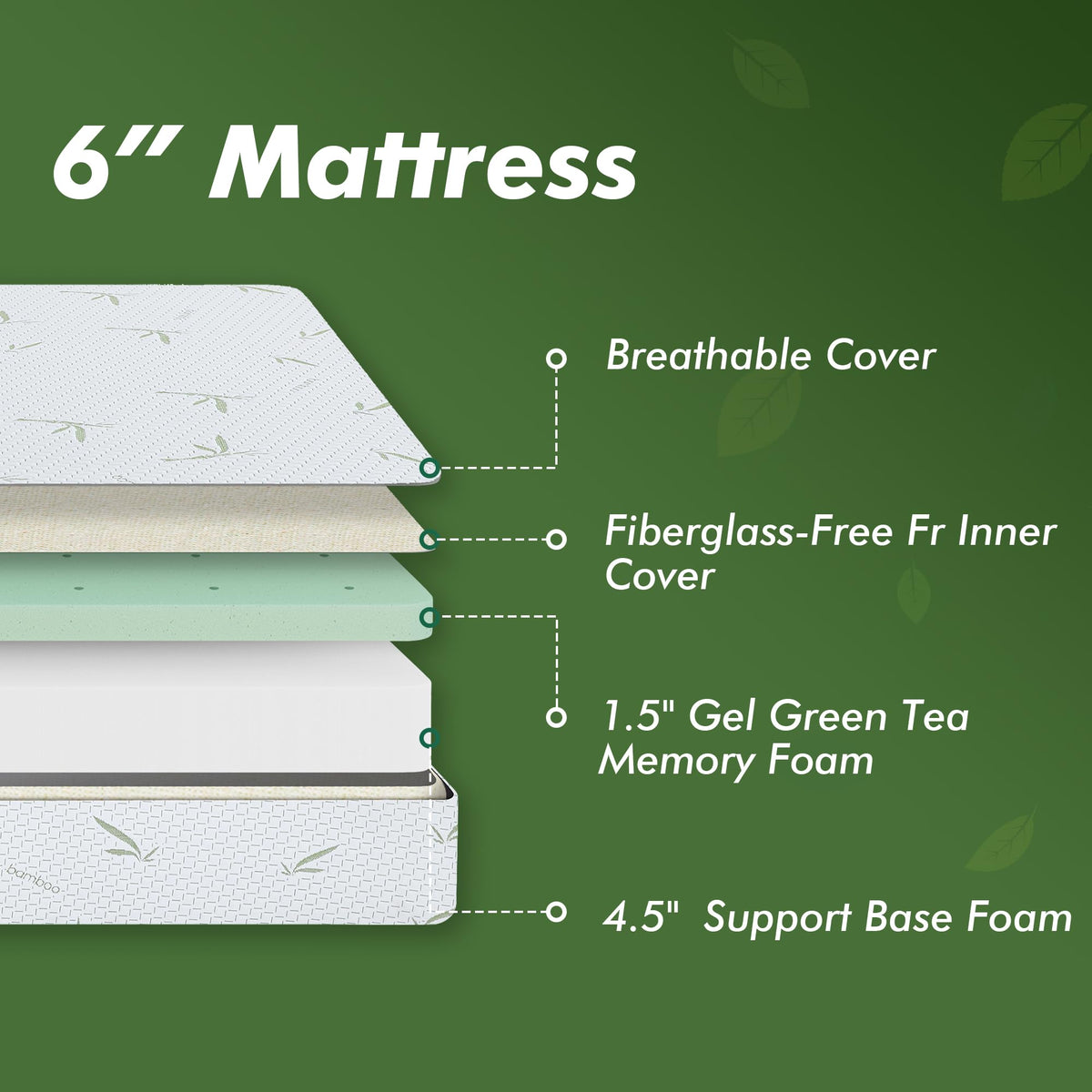 6 Inch Twin Gel Memory Foam Mattress Q277305